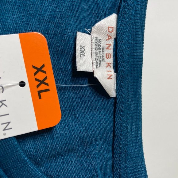 Danskin Women's Tulip Hem Tunic Top Teal Blue XXL - Picture 7 of 12